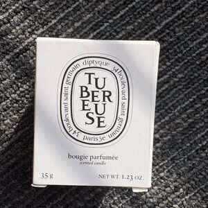 Diptyque Tubereuse Scented Candle - White Box with Black Text
